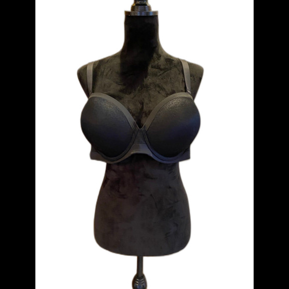 Ambrielle Bra  Underwire 42D Strapless or w/ Strap Black w/ 4 Hooks - Picture 1 of 8
